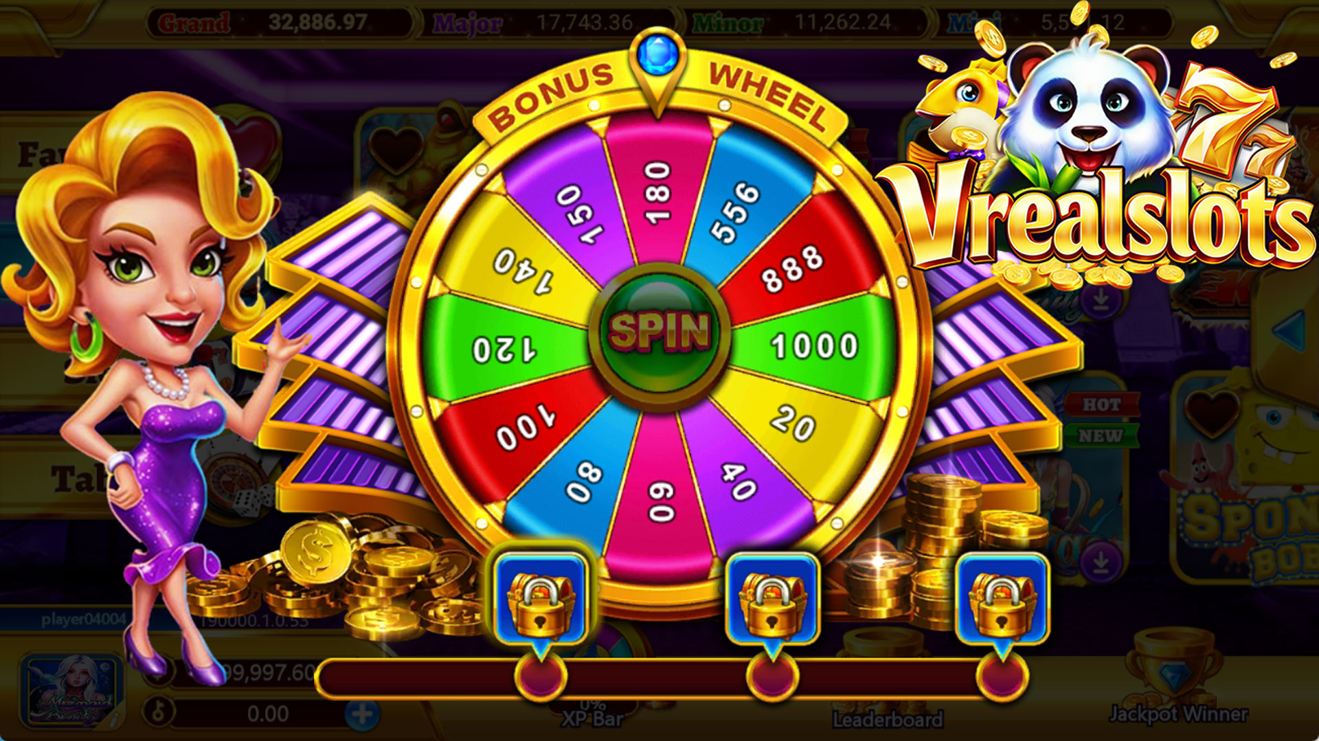 Vrealslots Bonus Spins & Rewards